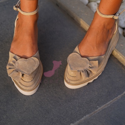Pantofi Casual Dianne Heart Beige - Img 2