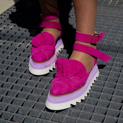 Pantofi Casual Mira Purple + Fuchsia - Img 3