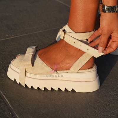 Pantofi Casual Sorina Bow Cream - Img 5