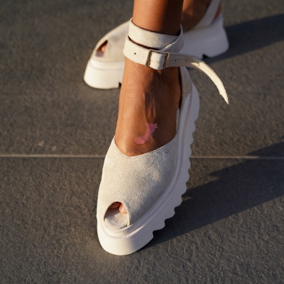 Pantofi Casual Sorina Simple Cream - Img 2