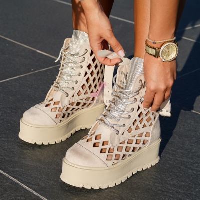 Bocanci Essenza Tall Sparkle Cream - Img 4