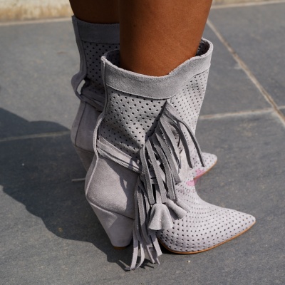Botine Monika Perforated Grey - Img 7