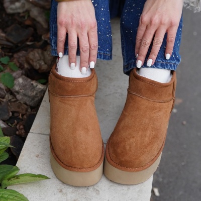 Ghete tip UGG Caramel - Img 6