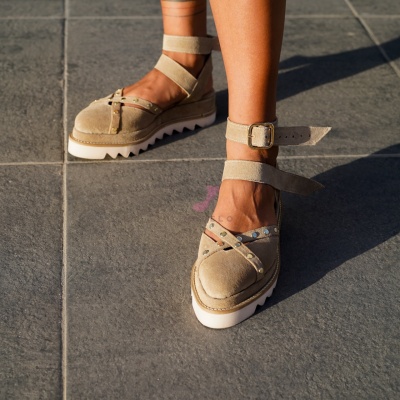 Pantofi Casual Theo Beige - Img 4