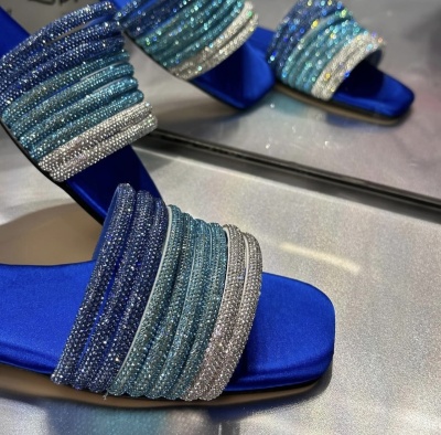 Sandale tip papuc Atena Blue - Img 2