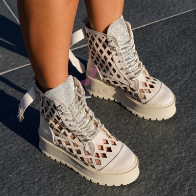 Bocanci Essenza Tall Sparkle Cream - Img 5