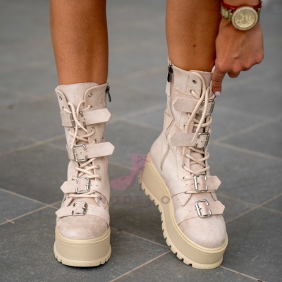 Bocanci Season Cream Suede - Img 1