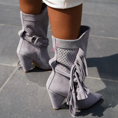 Botine Monika Perforated Grey - Img 8