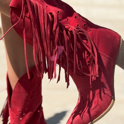 Cizme Kara Fringe Corai - Img 2