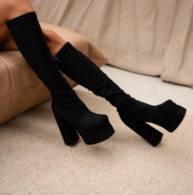 Cizme Melinda Black Suede - Img 4