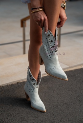 Cizme Raisa Short White - Img 6
