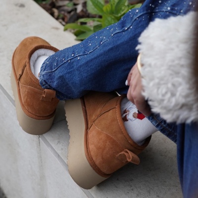 Ghete tip UGG Caramel - Img 7