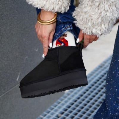 Ghete tip UGG Negru - Img 2