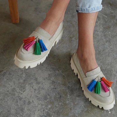 Loafers Tassel Beige - Img 2