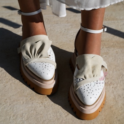 Pantofi Casual Mira White - Img 7