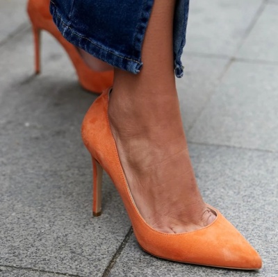 Pantofi Stiletto Orange 10 cm - Img 2