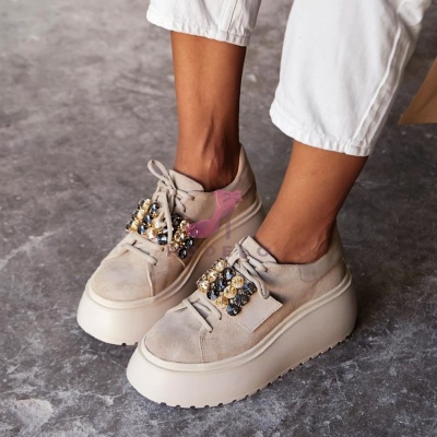Sneakersi Broche Cream - Img 3