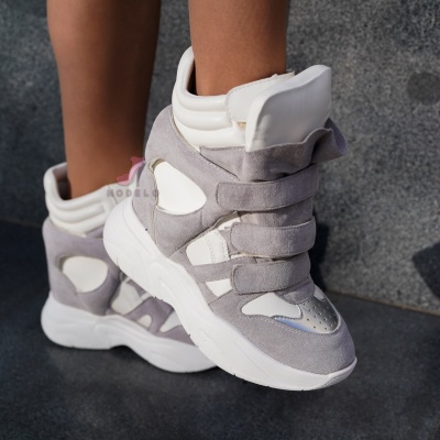 Sneakersi Isabella White-Grey - Img 3