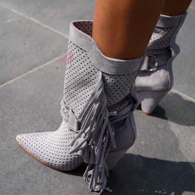 Botine Monika Perforated Grey - Img 9