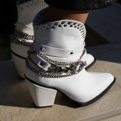 Ciocate Crinna Short White Leather - Img 4