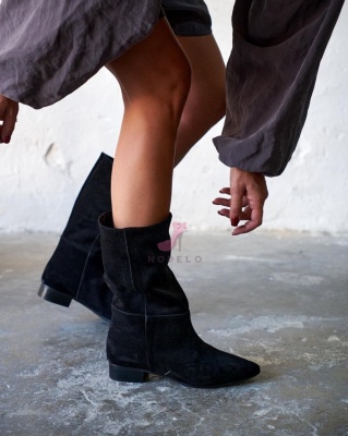 Cizme Kaily Short Black Suede - Img 5