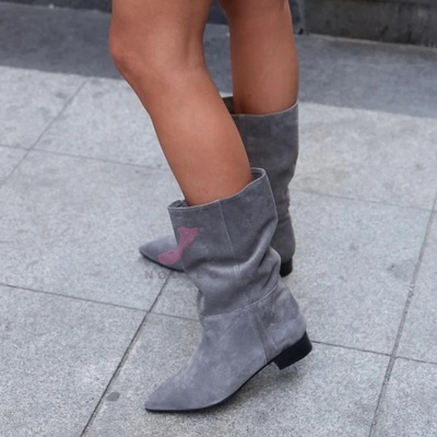 Cizme Kaily Short Grey