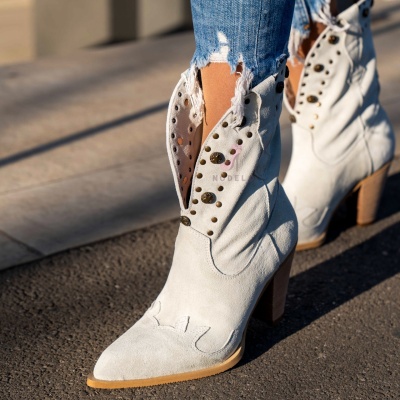 Cizme Raisa Short 2 White - Img 1