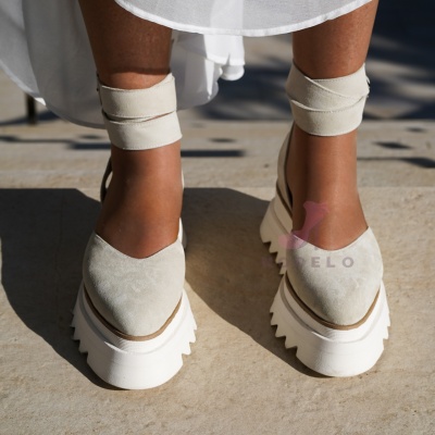 Pantofi Casual Amirra Simple Cream - Img 2