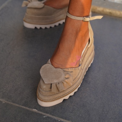 Pantofi Casual Dianne Heart Beige