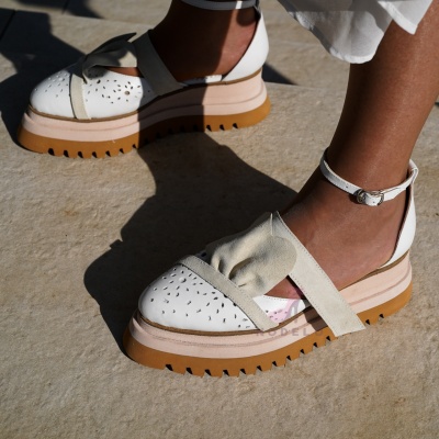 Pantofi Casual Mira White - Img 4