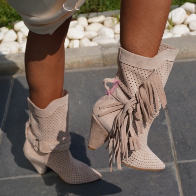 Botine Monika Perforated Nude - Img 5