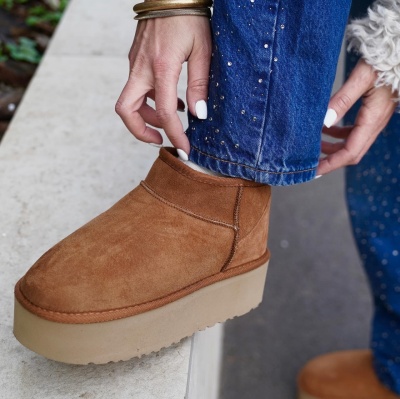 Ghete tip UGG Caramel - Img 9