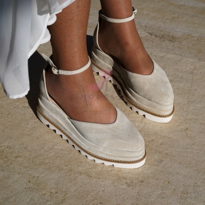 Pantofi Casual Dianne Simple Cream - Img 3
