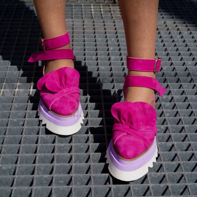 Pantofi Casual Mira Purple + Fuchsia - Img 2