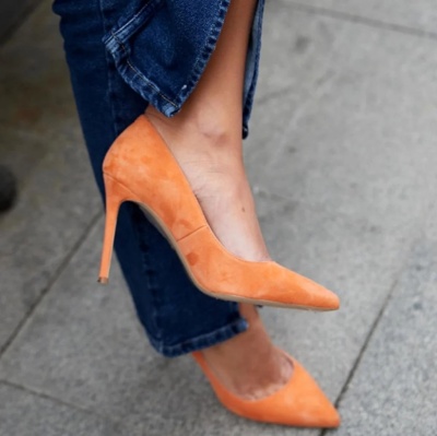 Pantofi Stiletto Orange 10 cm - Img 3