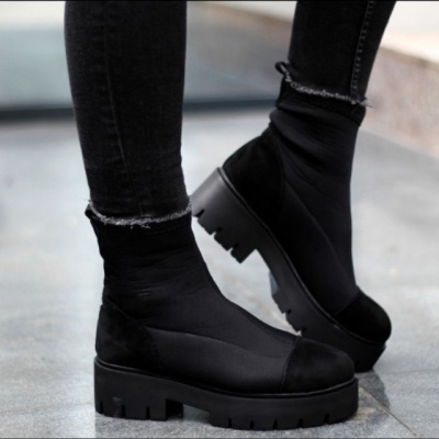 Bocanci Stretch Black Suede - Img 2