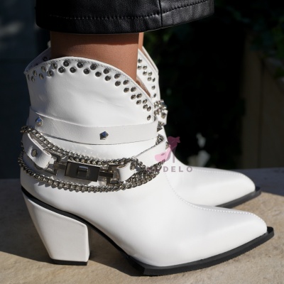 Ciocate Crinna Short White Leather - Img 6