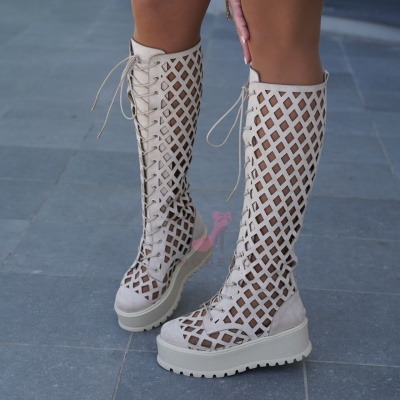 Cizme Essenza Tall Cream