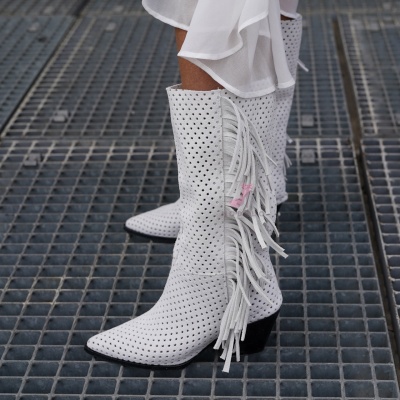 Cizme Vallery Perforated Cream - Img 2