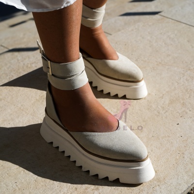 Pantofi Casual Amirra Simple Cream - Img 5