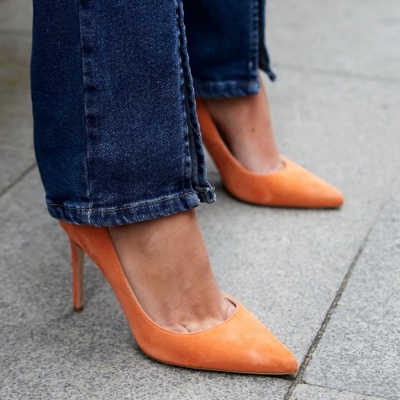 Pantofi Stiletto Orange 10 cm - Img 4