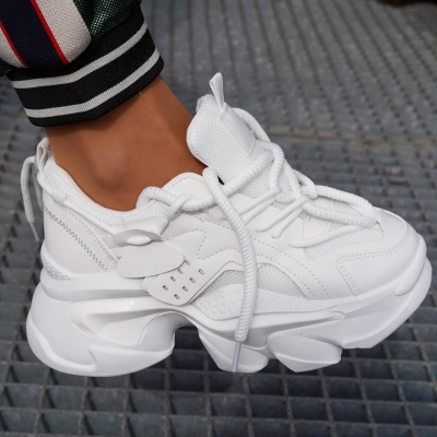 Sneakersi Kaily Alb - Img 3