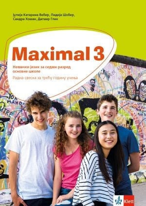 Maximal 3, radna sveska za nemački jezik za 7. razred osnovne škole sa CDom Klett