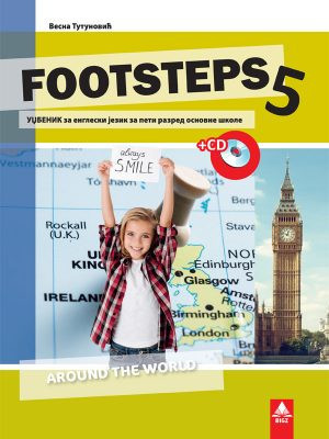 Footsteps 5, udžbenik i CD iz engleskog jezika za 5. razred osnovne škole Bigz