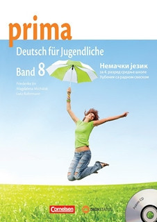 Prima 6, udžbenik sa radnom sveskom iz nemačkog jezika za 8. razred osnovne škole Data status