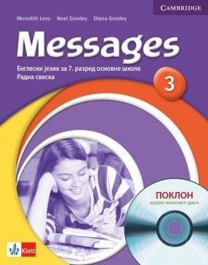Messages 3, radna sveska za 7. razred osnovne škole sa CDom Klett