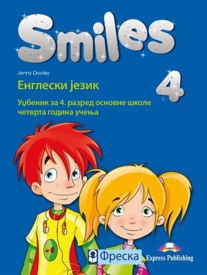 Smiles 4, radni udžbenik za engleski jezik za 4. razred osnovne škole iz 4 dela sa CD, DVD, ieBook Freska