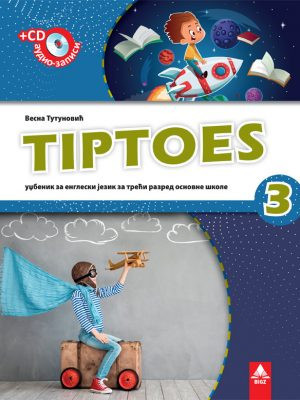 Tiptoes 3, udžbenik i CD iz engleskog jezika za 3. razred osnovne škole Bigz