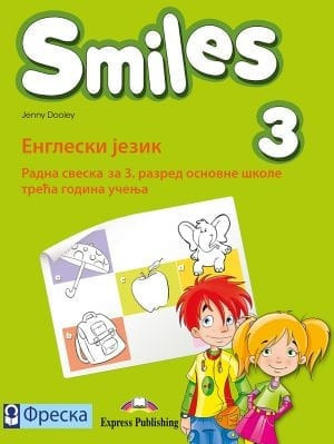 Smiles 3, radni radna sveska za engleski jezik za 3. razred osnovne škole iz 3 dela sa CD, DVD, ieBook Freska