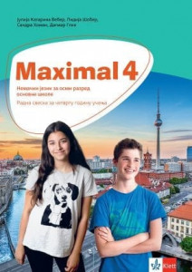 Maximal 4, radna sveska za nemački jezik za 8. razred osnovne škole (QR) Klett